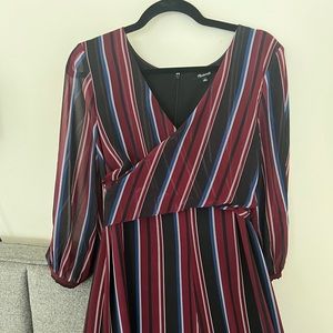 Madewell Striped Maxi Wrap Dress